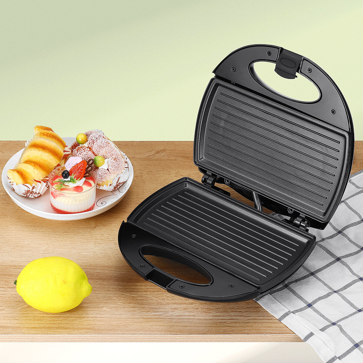 Sokany Kj-102 750w 220v Mini Non-stick Electric Sandwich