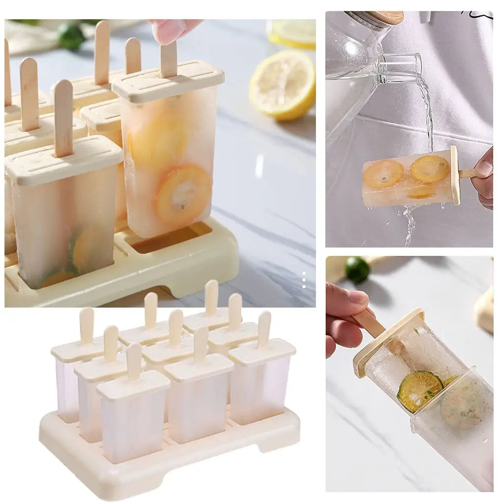 Square Ice Cream Mold - Diy Dessert Maker With Tray