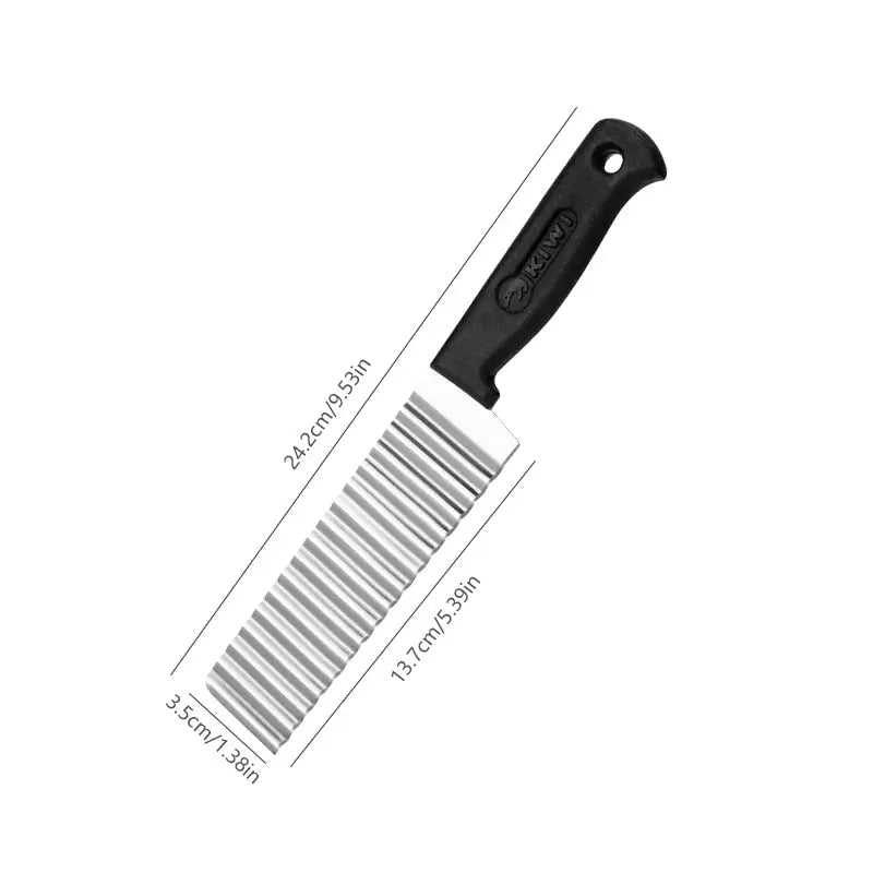 Stainless Crinkle Slicer - Veg & Fruit Cutter