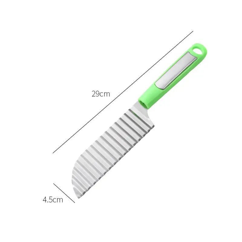 Stainless Crinkle Slicer - Veg & Fruit Cutter