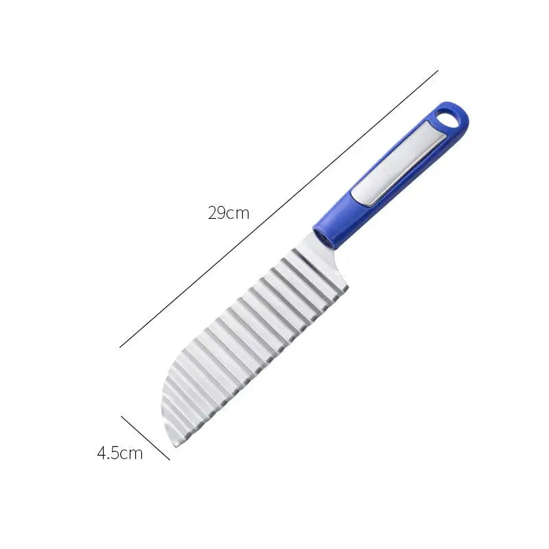 Stainless Crinkle Slicer - Veg & Fruit Cutter
