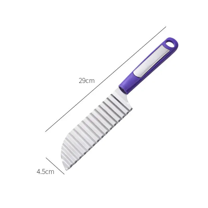 Stainless Crinkle Slicer - Veg & Fruit Cutter