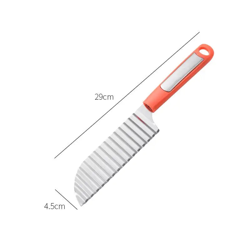 Stainless Crinkle Slicer - Veg & Fruit Cutter