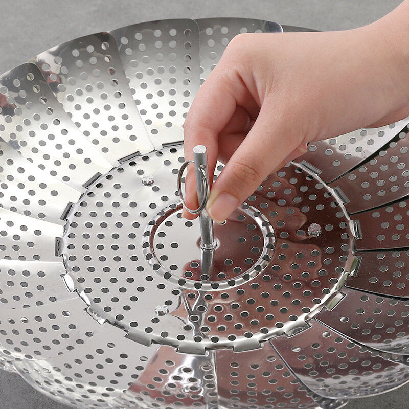 Stainless Steel Household Steamed Bun Steamer Folding Fruit