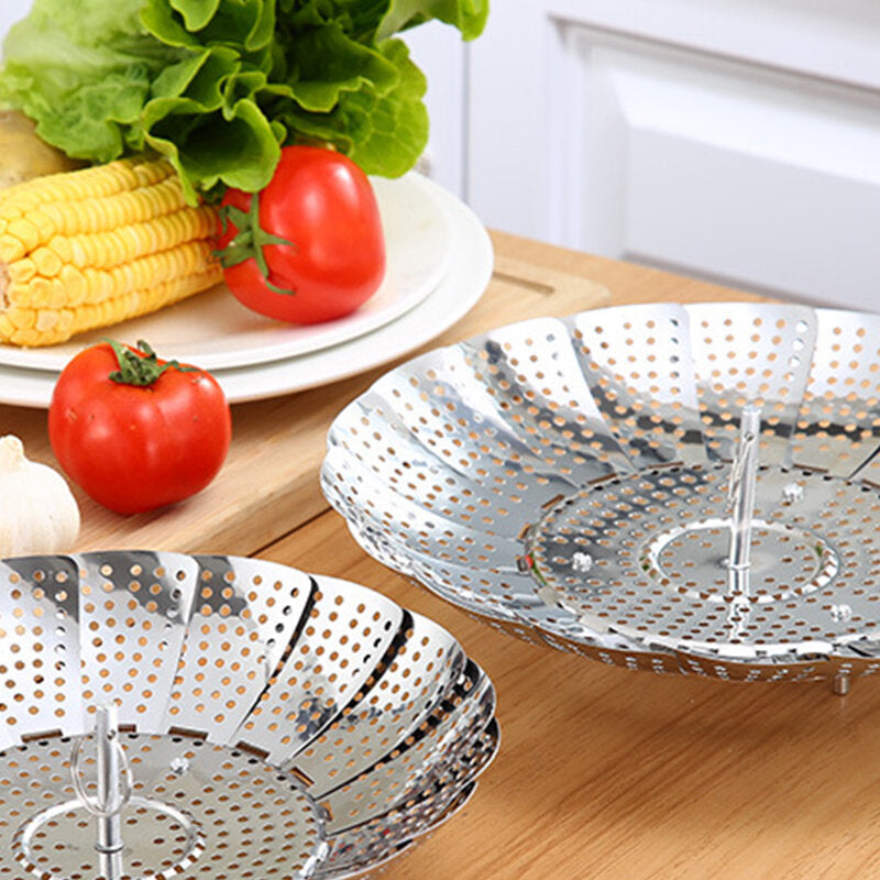 Stainless Steel Household Steamed Bun Steamer Folding Fruit