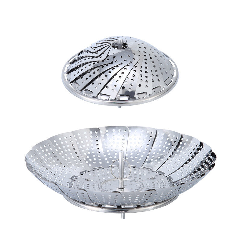 Stainless Steel Household Steamed Bun Steamer Folding Fruit