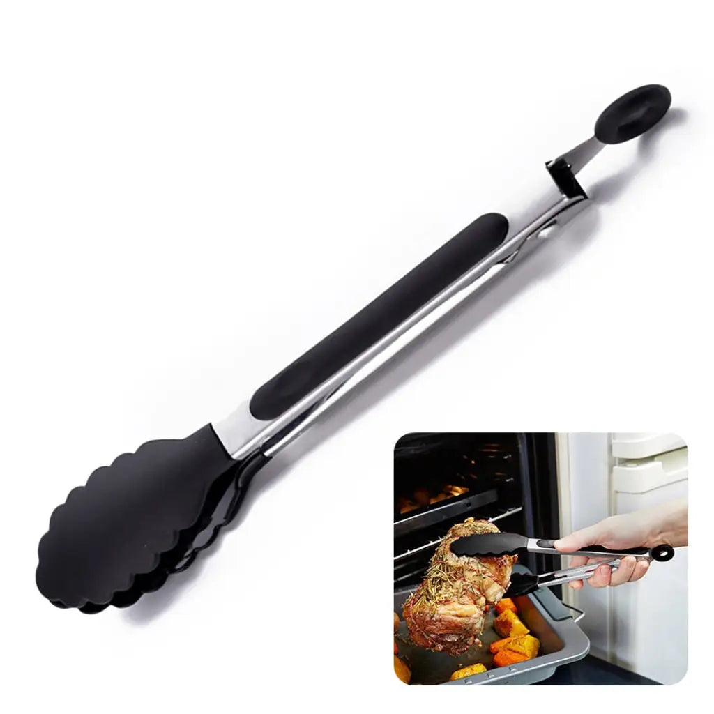Stainless Steel Kitchen Tongs Non-slip Clip