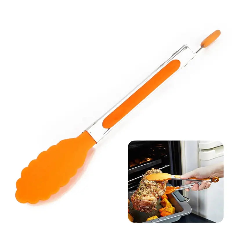 Stainless Steel Kitchen Tongs Non-slip Clip