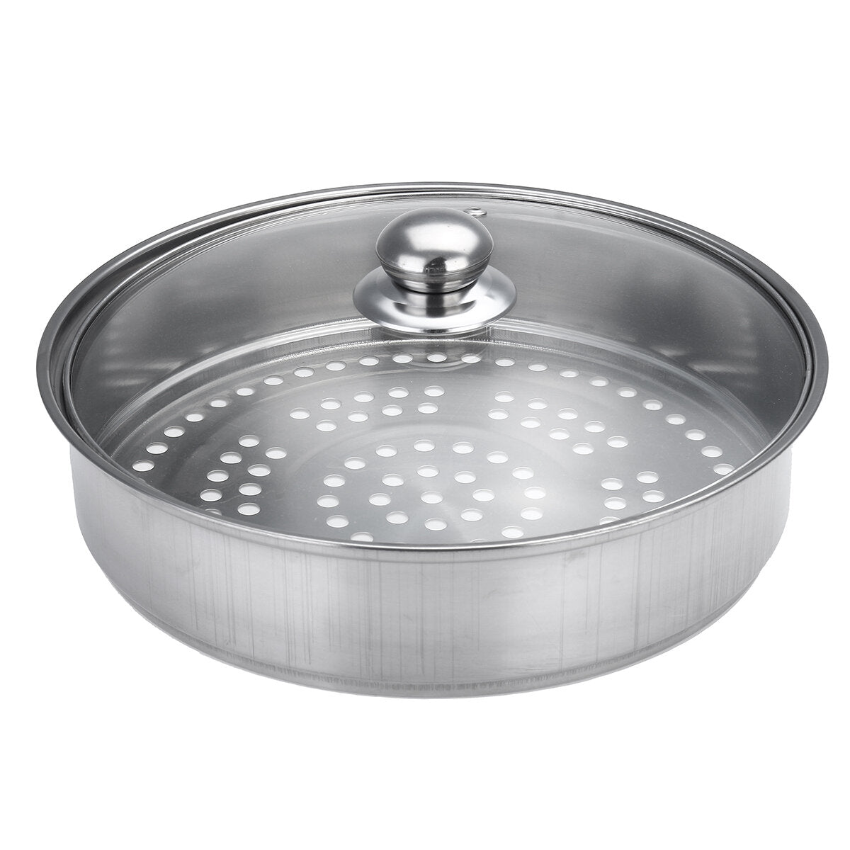 Steamer Cooker Pot Set Pan Cook Food Glass Lids Stainless