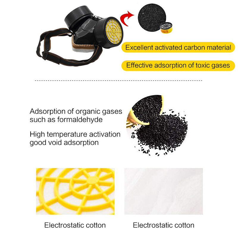 Tpr Double Gas Valvee Tank Mask Chemical Spray Paint