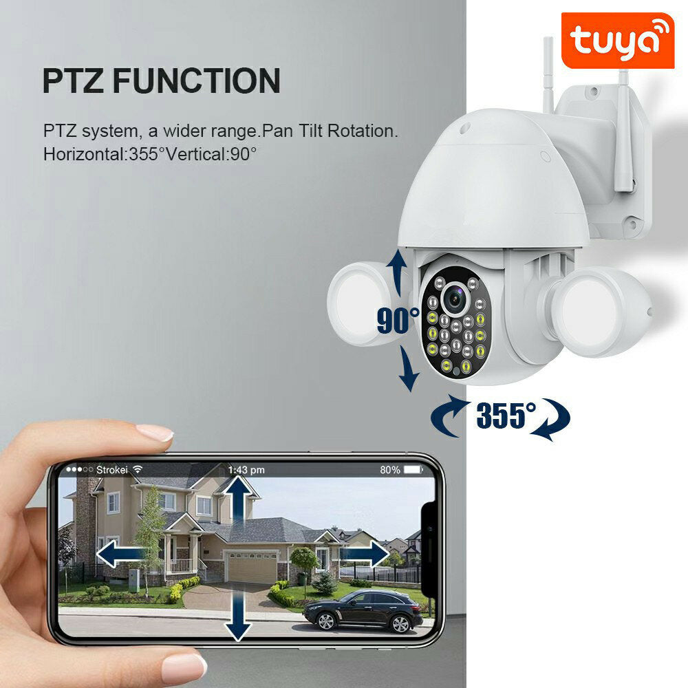 Tuya S2-q08 Hd 1080p Wifi Ip Camera 3mp 2.4g Ip66 Waterproof