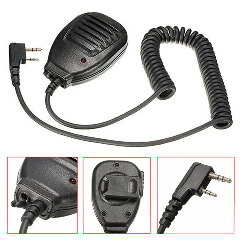 Two Way Radio Walkie Talkie 2 Pin Handheld Microphone