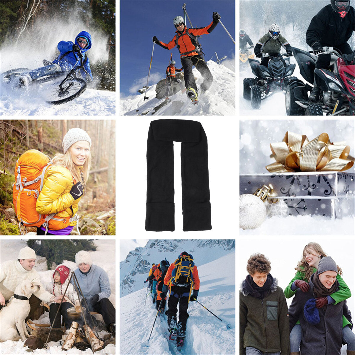 Usb Heating Electric Heated Neck Wrap Scarves Outdoor Sport