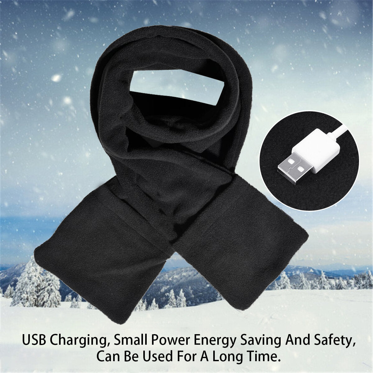 Usb Heating Electric Heated Neck Wrap Scarves Outdoor Sport