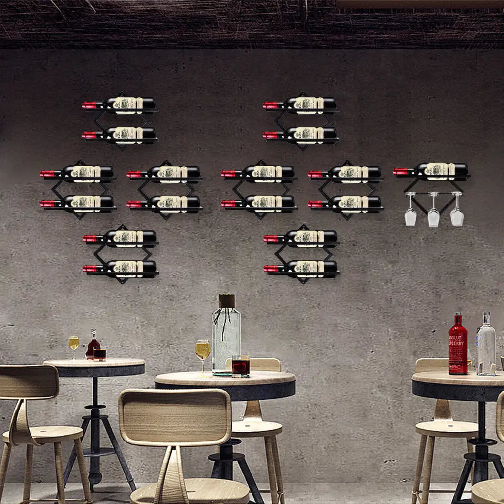 Wall Hanging Bottle Rack Creative Drink Bar