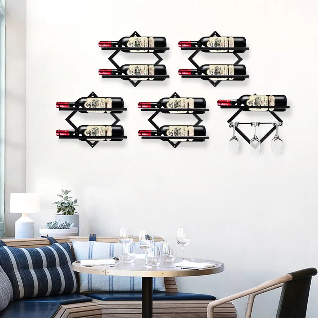Wall Hanging Bottle Rack Creative Drink Bar