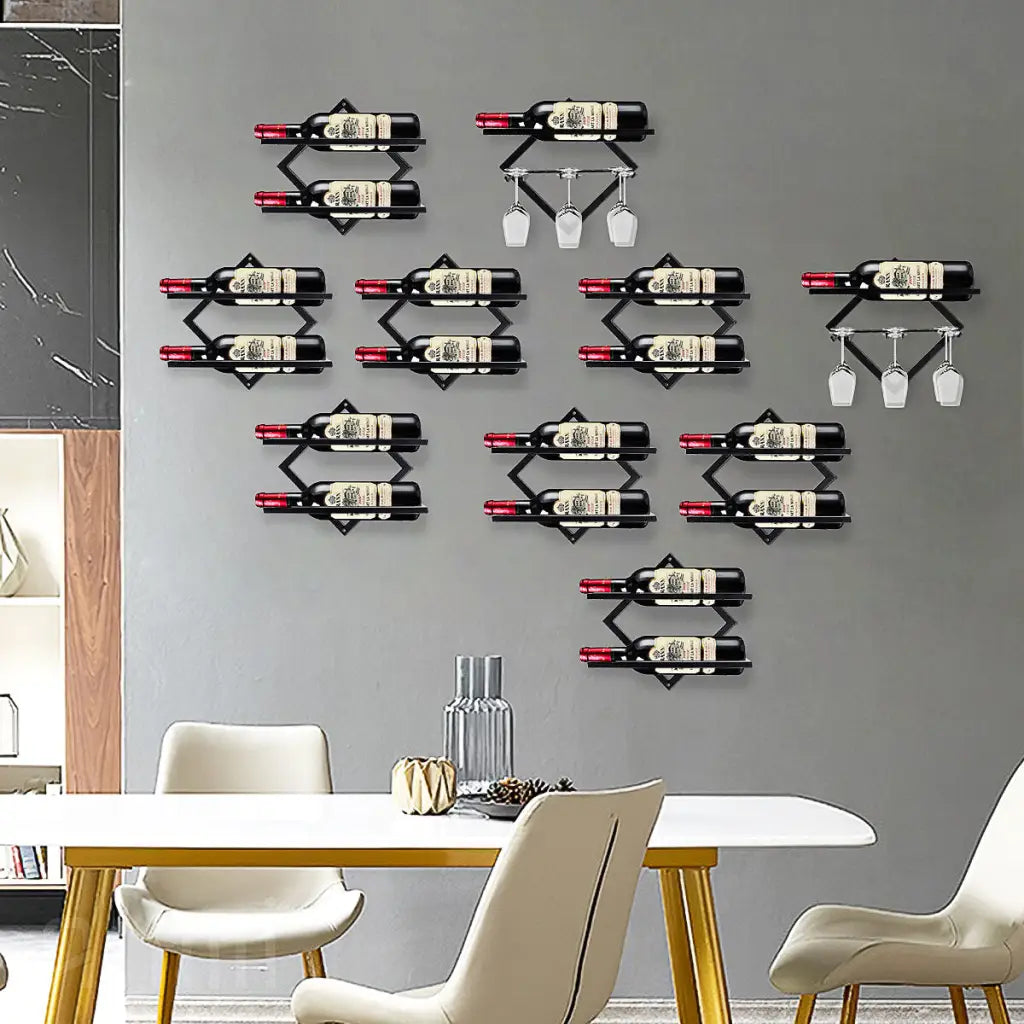 Wall Hanging Bottle Rack Creative Drink Bar