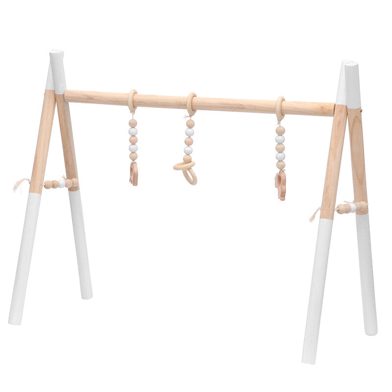 Wooden Baby Gym Toy Non Toxic Organic Play Stand Nursery Fun