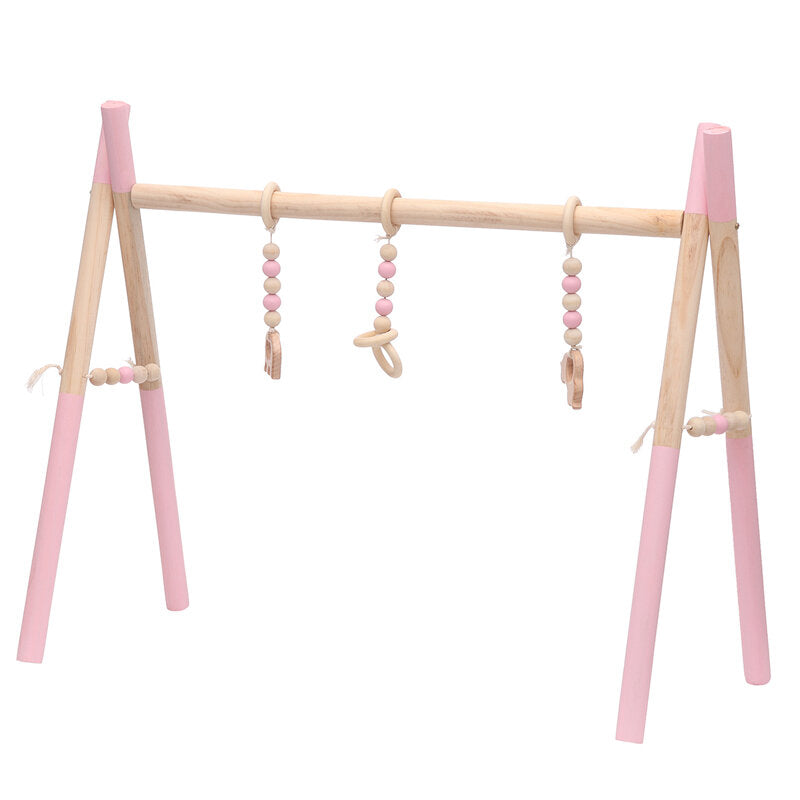 Wooden Baby Gym Toy Non Toxic Organic Play Stand Nursery Fun