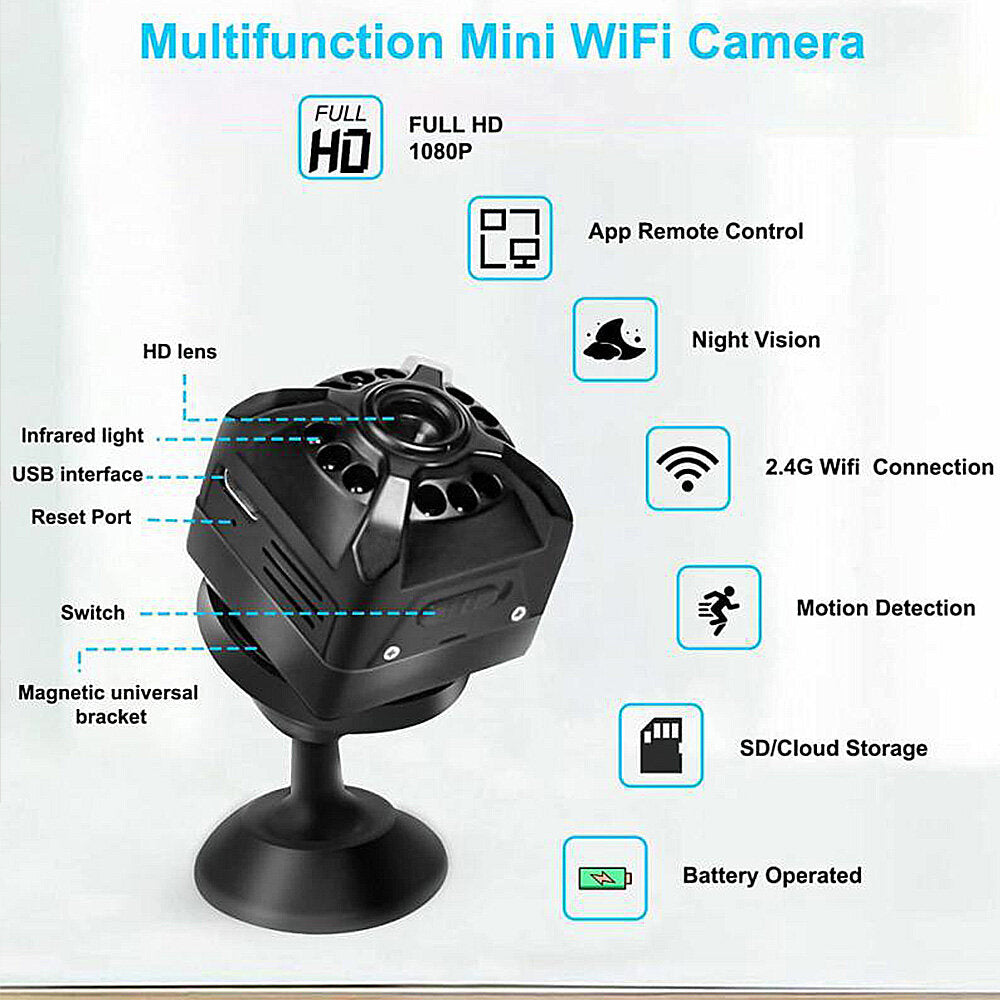 X5 Mini Wifi Ip Security Camera Wireless 1080p Hd Micro