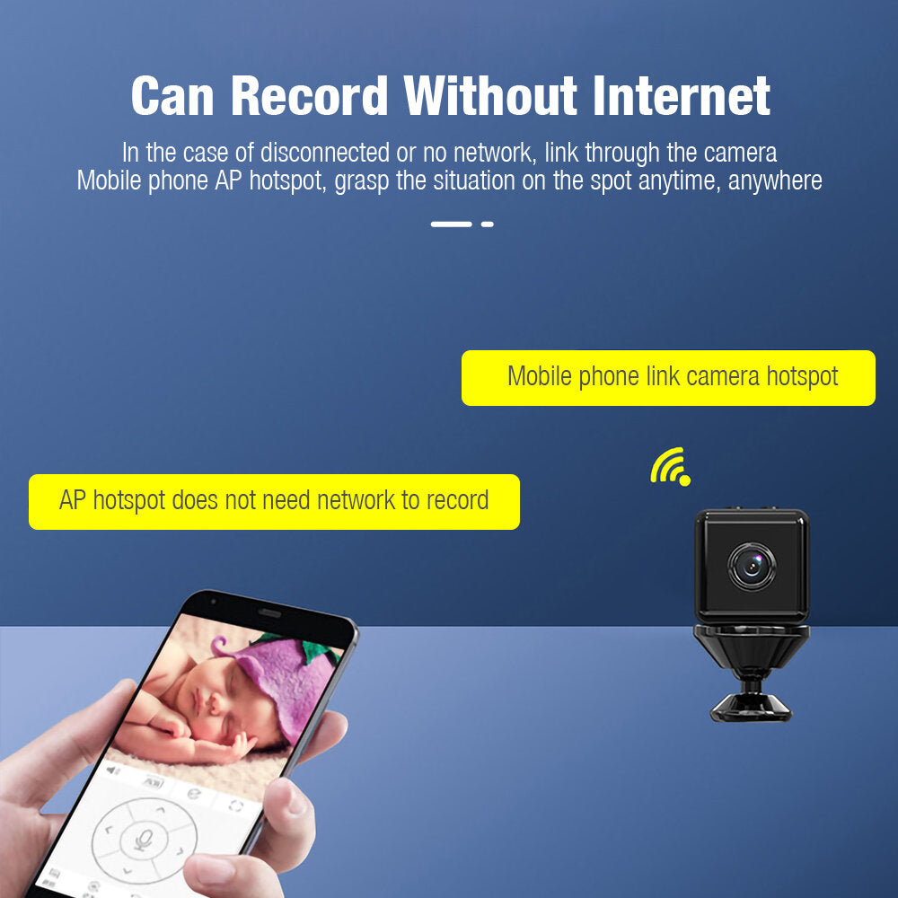 X6d 1080p Mini Wireless Camera Outdoor Phone Remote