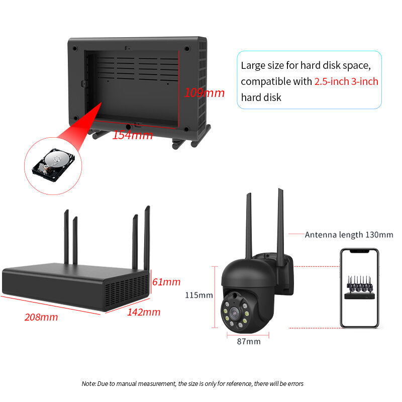 Xiaovv 4ch 3mp Security Camera System Surveillance H.265+