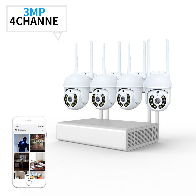 Xiaovv 4ch 3mp Security Camera System Surveillance H.265+