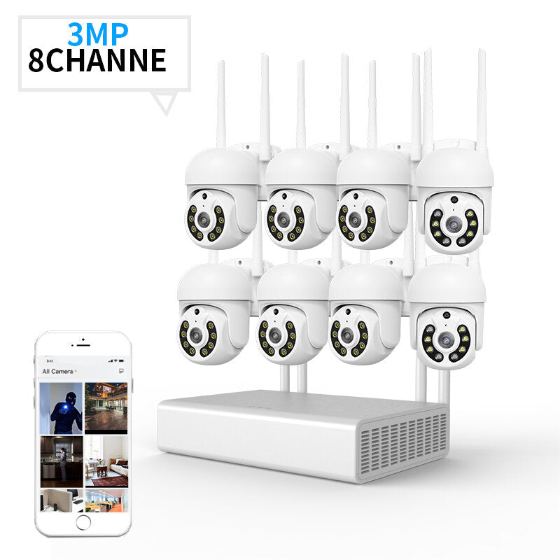 Xiaovv 8ch 3mp Security Camera System Surveillance H.265+