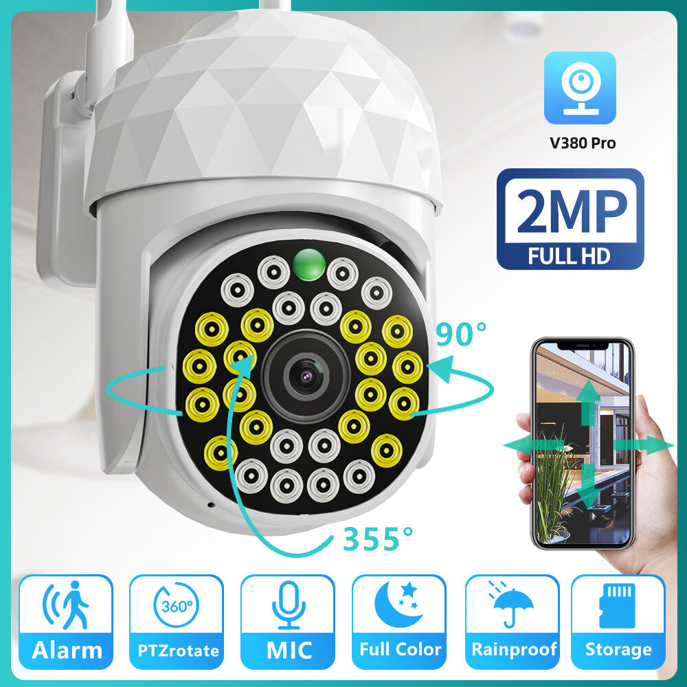 Xiaovv V380pro Hd 2mp Wifi Ip Camera Waterproof Infrared