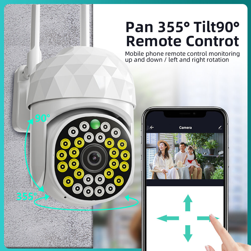 Xiaovv V380pro Hd 2mp Wifi Ip Camera Waterproof Infrared