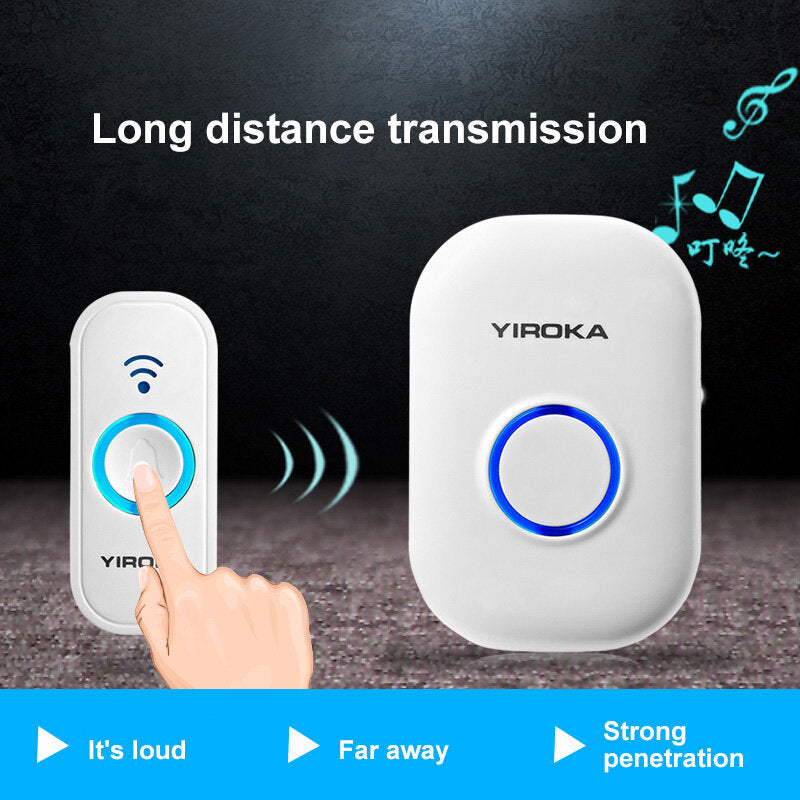Yiroka W101 433mhz Wireless Doorbell 150m Long Distance Home