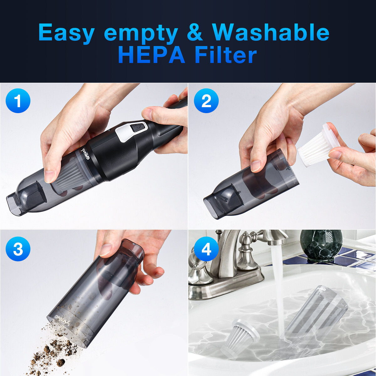 Yuriko Yk-vc01 Handheld Wireless Multi-purpose Vacuum