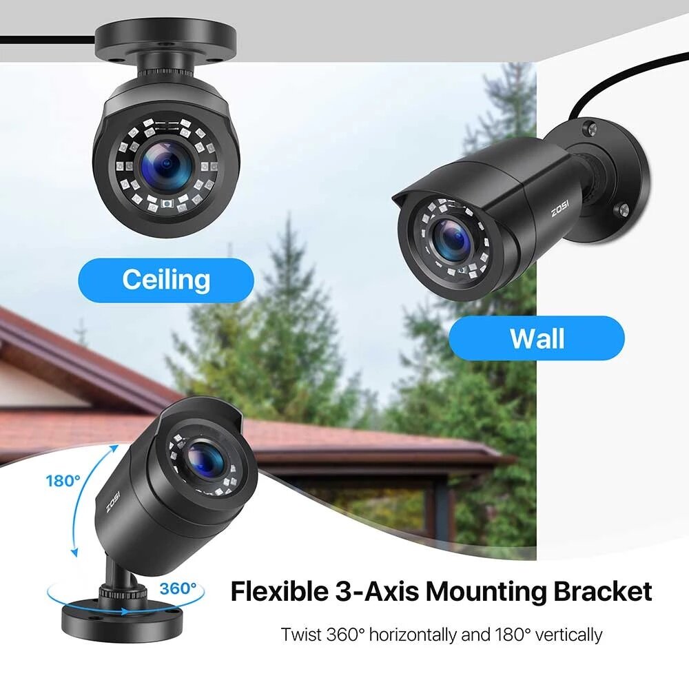 Zosi Zg1062c 2mp 1080p Hd 4-in-1 Cctv Security Camera 24 Ir