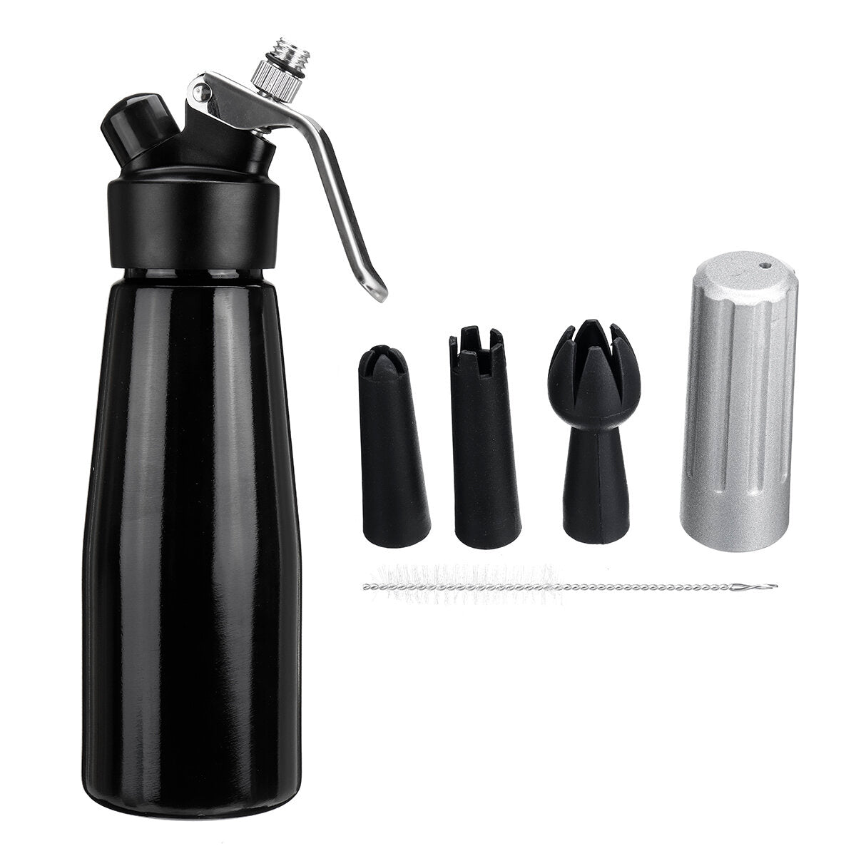 500ml Whipped Cream Dispenser Whipper Cracker Attachen Nozzles Desserts Maker Kitchen Bakeware Tool