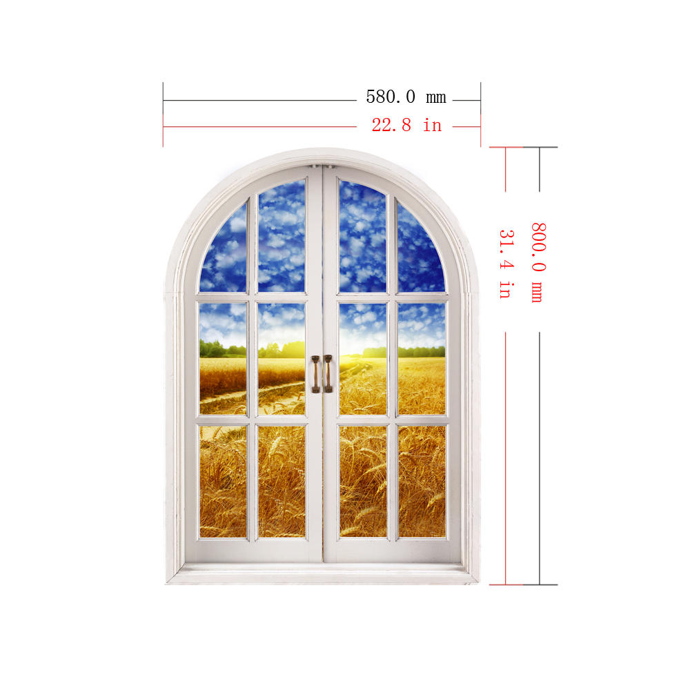 Cornfield View PAG 3D Artificial Window 3D Wall Decals Room Stickers Home Wall Decor Gift