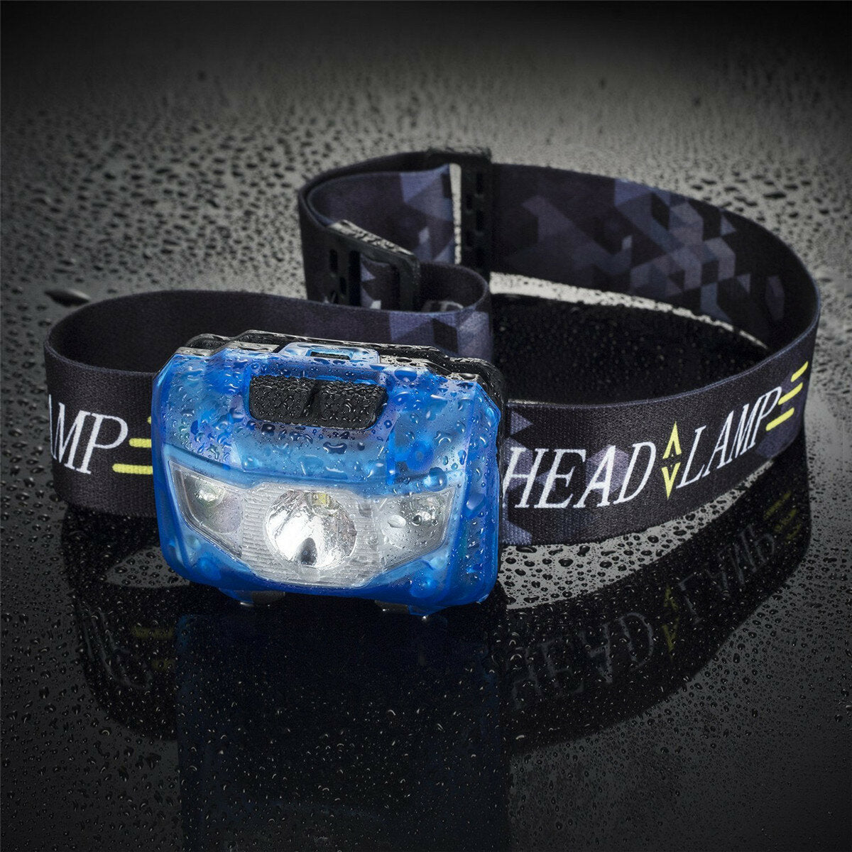 CAMTOA Headlight Led Headlamp Super Bright 5 Lighting Mode Headlight Adjustable 3 AAA Battery & Lantern Case Included IPX6 Waterproof Headlamp Super Bright Camp Trekking Bike