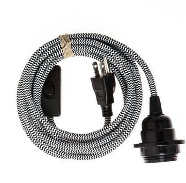 E27/E26 Edison Retro Lamp Cap American Standard Three Plug Switch Lamp Cap 110v-220v 4.5m