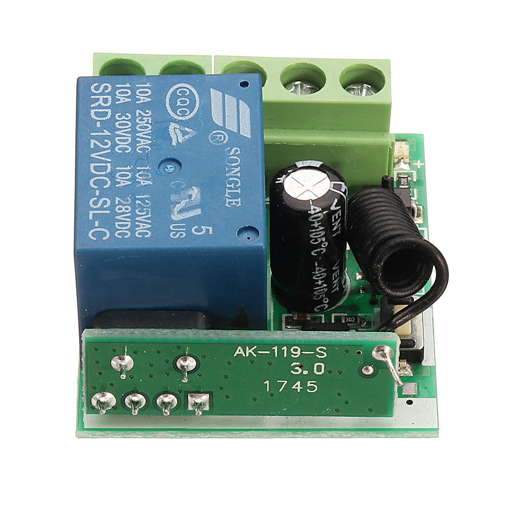 12V 1 Channel 1CH Learning Remote Control Switch Wireless Modification Button Transmitter