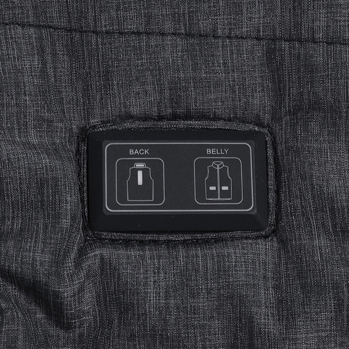 Dual Control Electric Vest Heated Outdoor Jacket USB Warm Up Heating Pad Winter Body Warmer