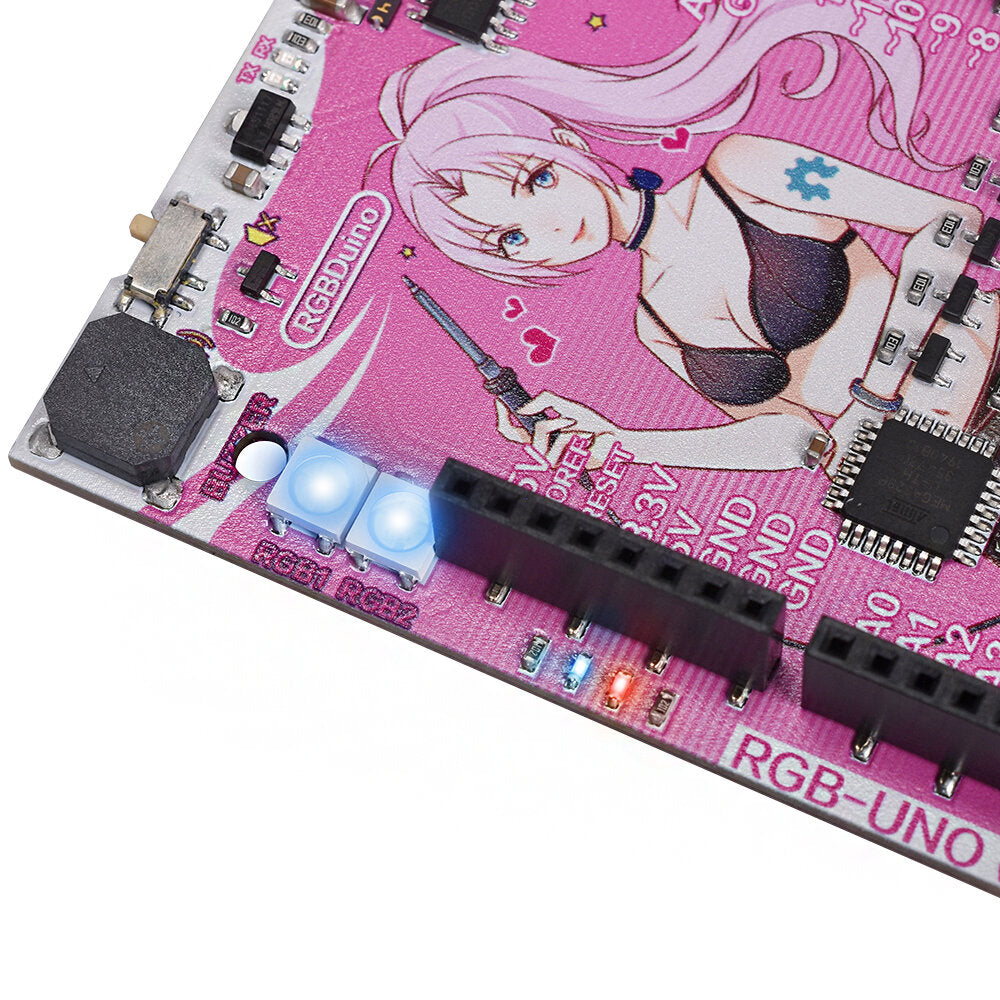 3Pcs RGBDuino UN0 V1.2 Jenny Development Board ATmega328P Chip CH340C VS UN0 R3 Upgrade for Raspberry Pi 4 Raspberry Pi 3B Geekcreit for Arduino