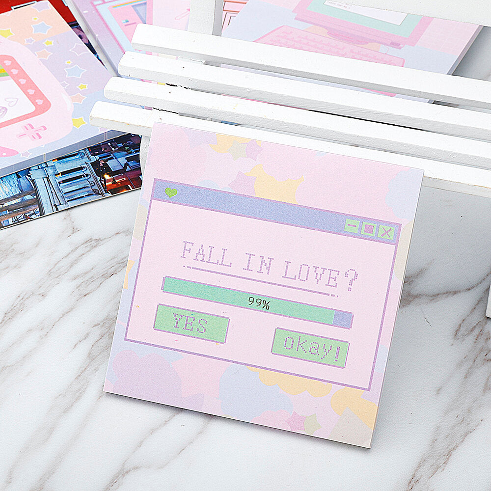 6 Pcs/pack Colorful Sticky Notes Cartoon Love Game Pad Sticky Memo Notes Gift Stationery Office Sticker School Supplies