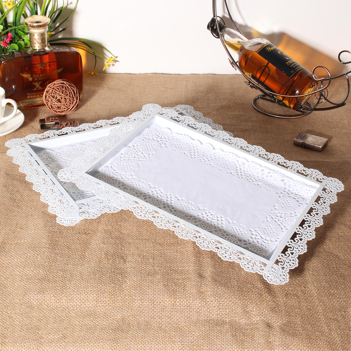 12PCS Vintage Crystal Cake Holder Cupcake Revolving Cake Stand Dessert Platter Display Party
