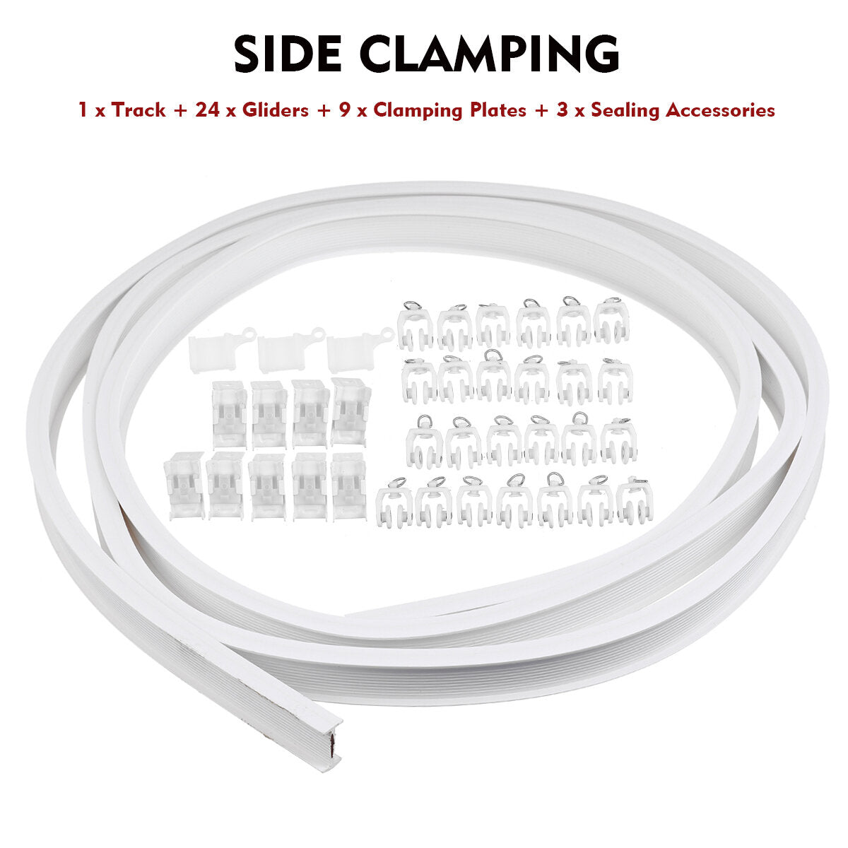 3M Flexible Ceiling Curtain Track Bendable Window Rod Rail Straight Curve Shower
