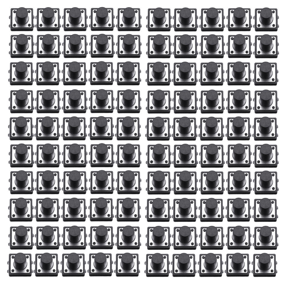 100pcs Momentary Tactile Push Button Switch 12x12x12mm