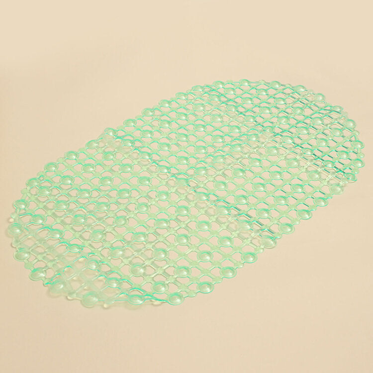 45x37cm PVC Anti Slip Floor Mat Bathroom Transparent Carpet With Strong Suction Cup