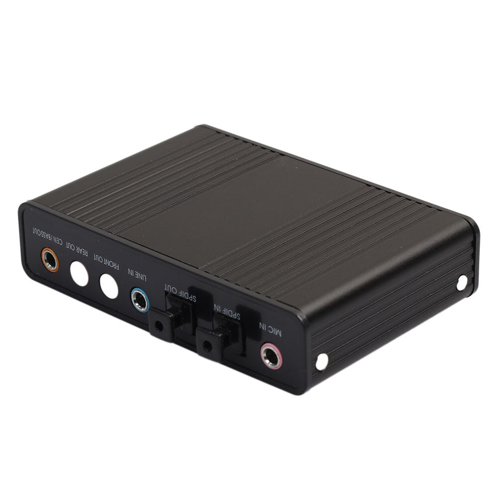 REXLIS Sound Card USB External S/PDIF Optical Sound Card Stereo 5.1 Channel Audio Line In Audio Adapter for Netbook Laptop PC
