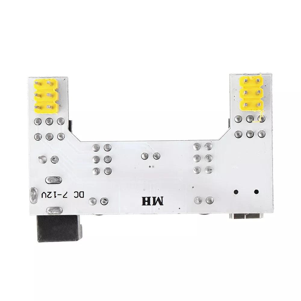 5Pcs MB102 2 Channel 3.3V 5V Breadboard Power Supply Module White Breadboard Dedicated Power Module MB-102 Solderless Bread Board