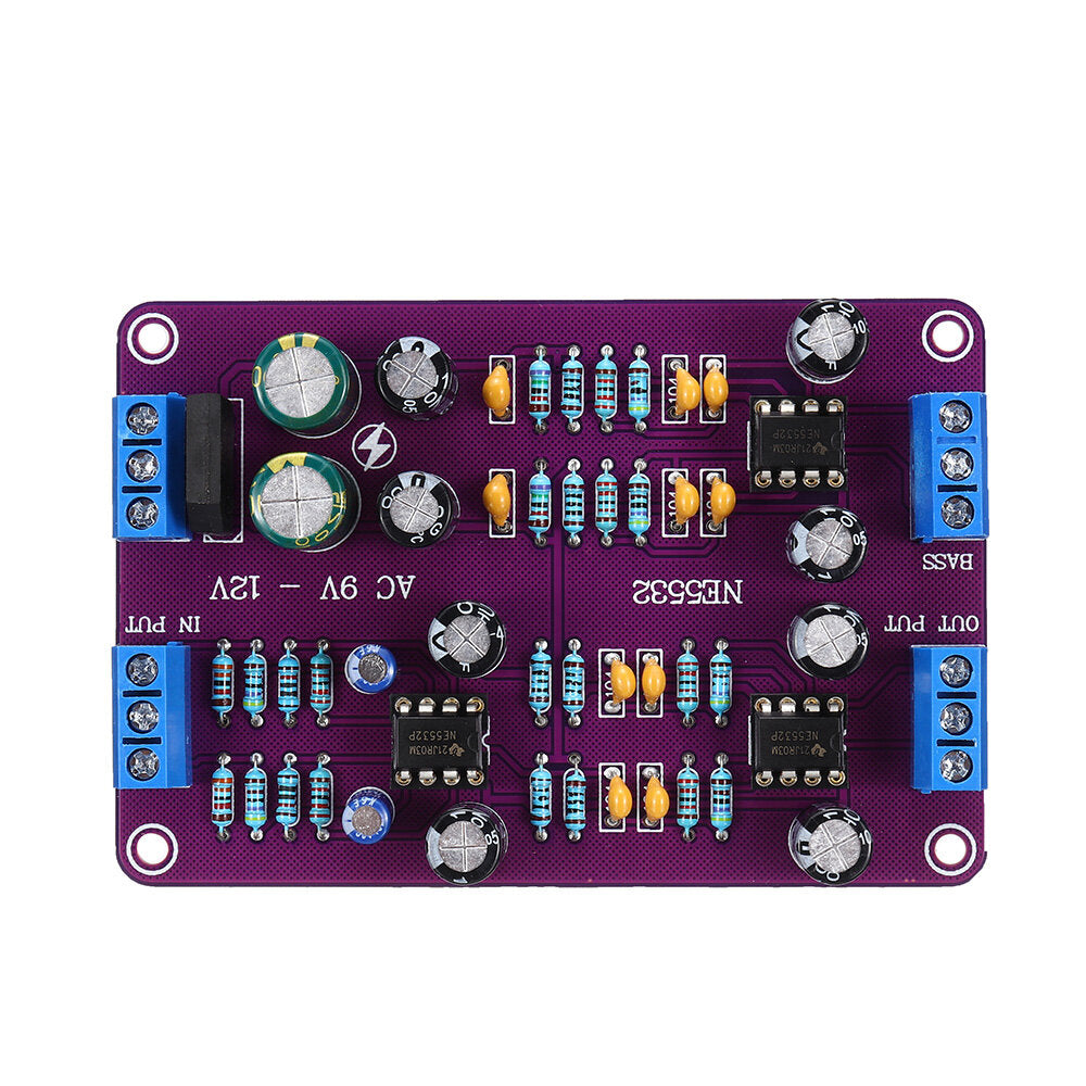 Linkwitz- Riley Filter 160Hz-15250Hz Electronic Frequency Divider NE5532 2 Way Division Monolithic Capacitor Pre-Stage Amplifier