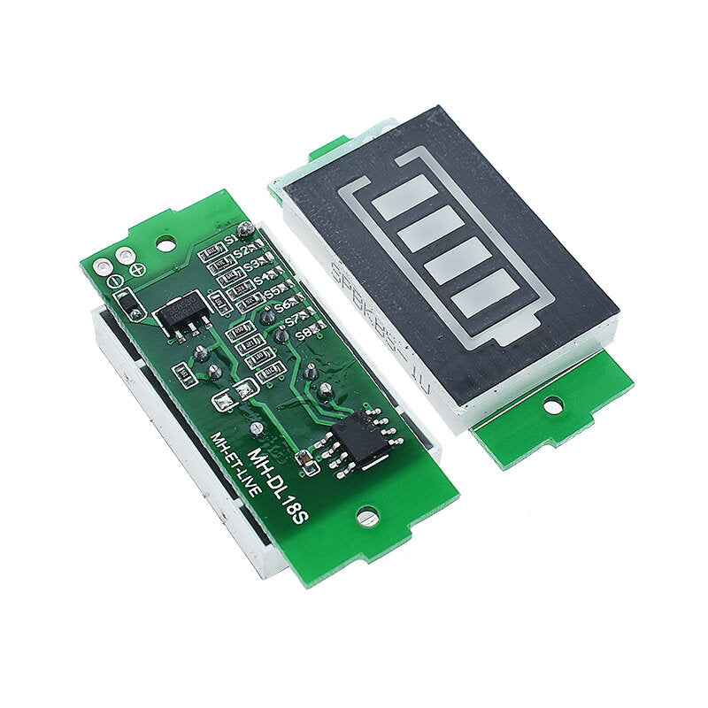 5Pcs 1S-8S Single 3.7V Lithium Battery Capacity Indicator Module 4.2V Blue Display Electric Vehicle Battery Power Tester Li-ion