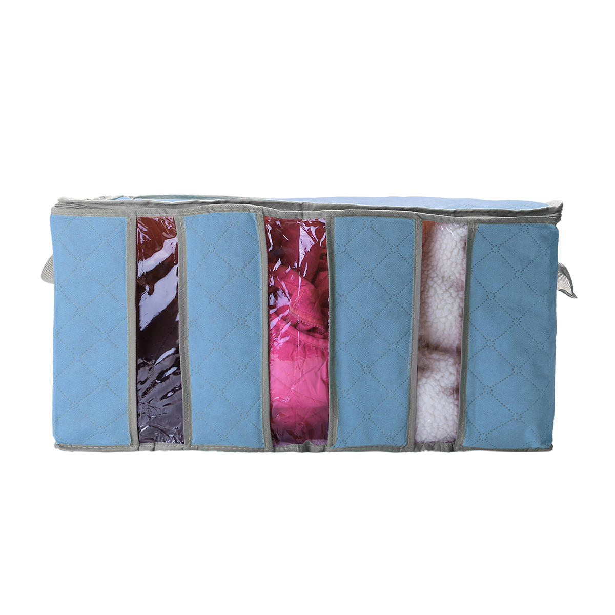 60x35x35cm Non Woven Clothes Quilt Storage Bag Dustproof Moisture Proof Organizer Bag with Zipper